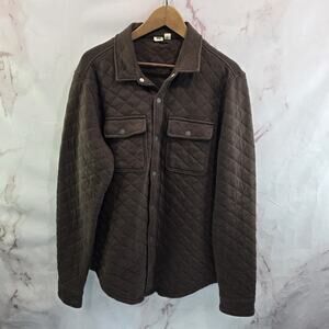 Tentree Shirt Jacket Mens Large Brown Quilted Shacket 10tree Ten Tree
